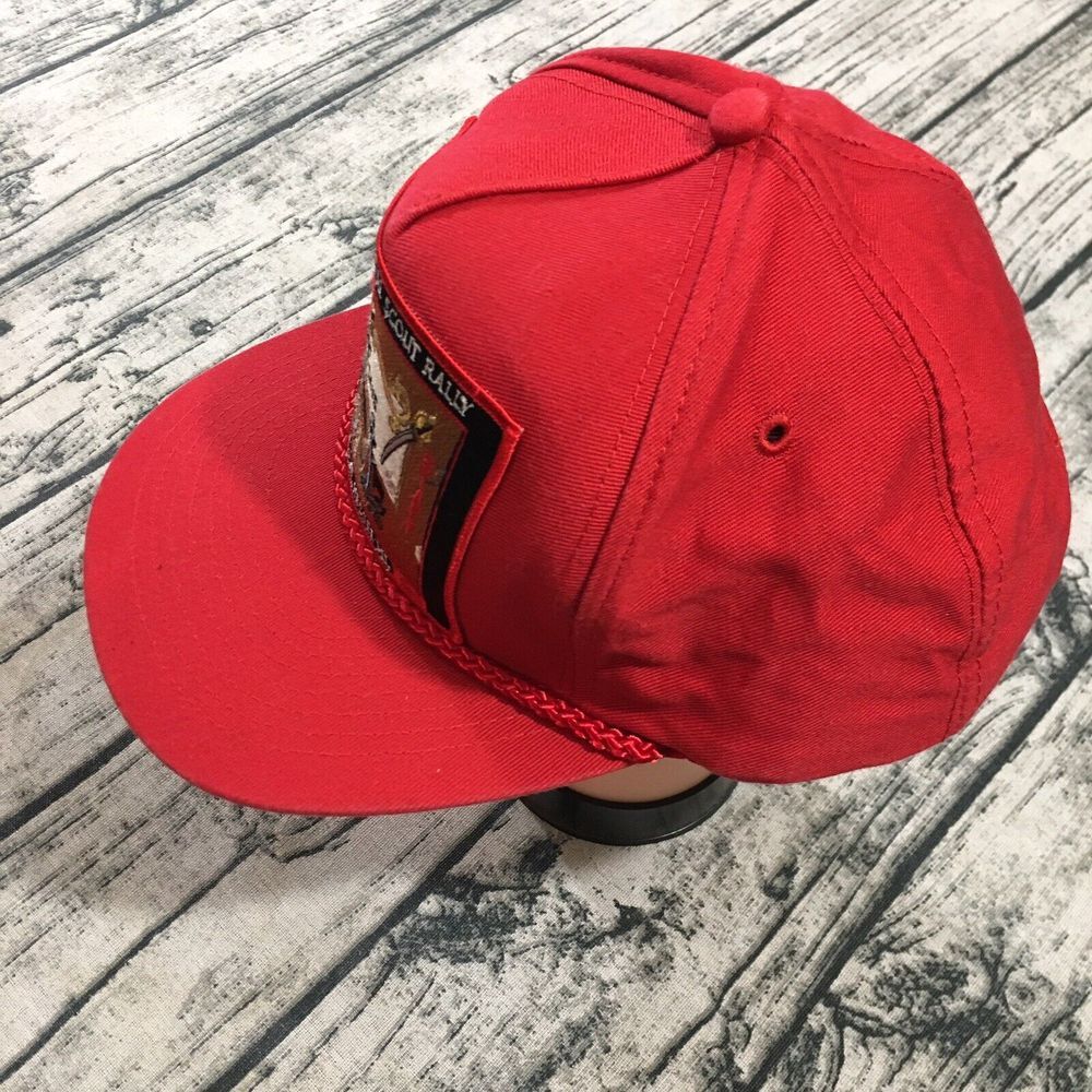 Boy Scouts 1997 Pirate Days Vtg Baseball‎ Cap Red Cord Snapback Street Patch Hat - Picture 3 of 9